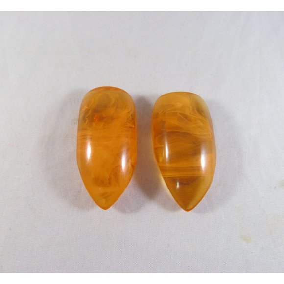 Vintage Apple Juice Bakelite Dress Clips - Picture 10 of 10